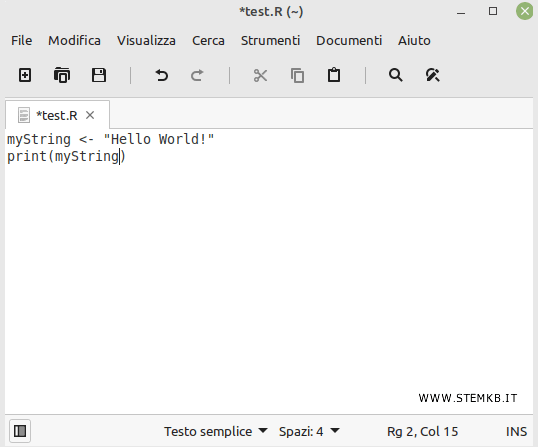 Script editing in a standard text editor