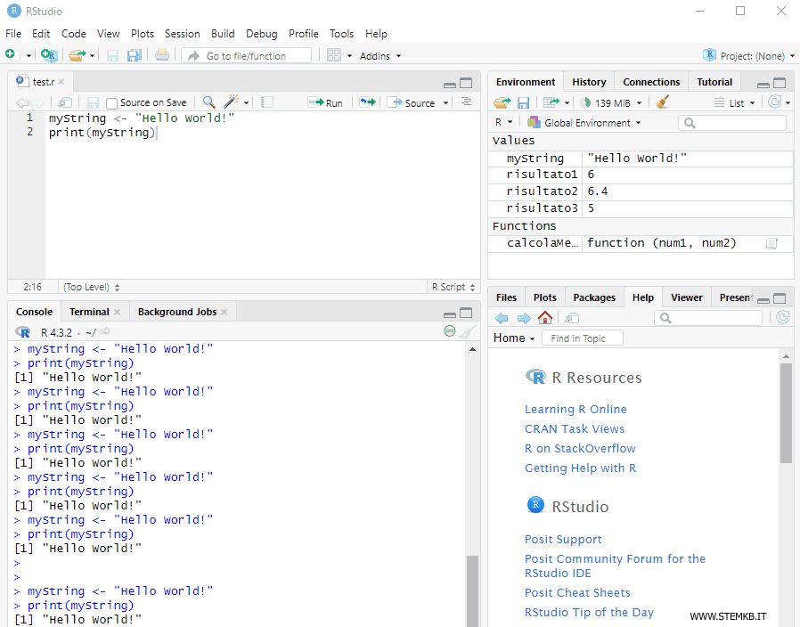 Navigate: File, New File, R Script
