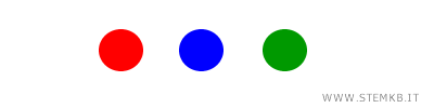 example of three colored balls