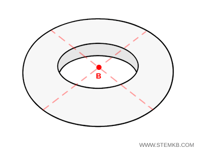 center of mass of a doughnut shape