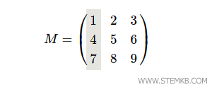 The first column of the matrix