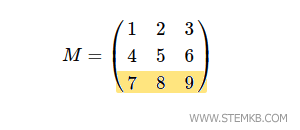 extract the third row of the matrix