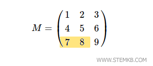 extract the first and the second row of the matrix