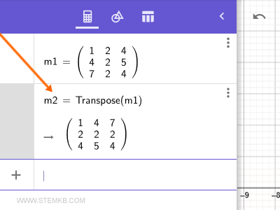 how to make a transposed matrix