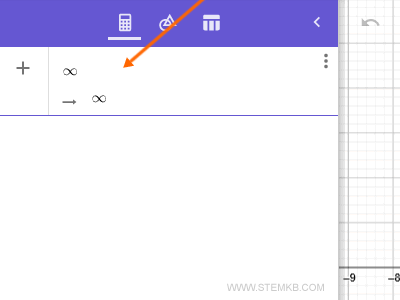 how to make infinity on Geogebra