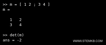 An example of matrix calculation in Octave