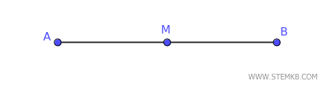 the midpoint of the segment