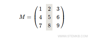 the second column of matrix