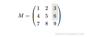 the first and second row of the third column